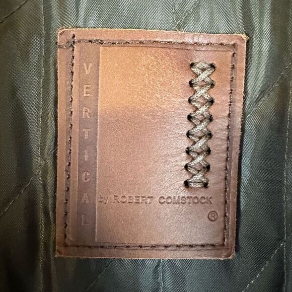 Richard Comstock Vertical Mens Nylon Quilted Bomber Jacket Coat Dark Green M - Picture 5 of 10